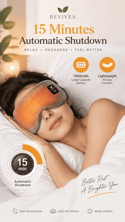 Revivea™ Smart Heated Eye Mask – Cordless Warm Compress for Dry Eyes & Sleep Relief